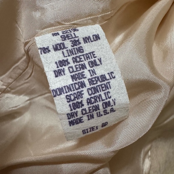 Cabin Creek Jacket Petite Women 8P Oatmeal Wool Button Up Shaped Car Coat Cozy - Picture 8 of 8